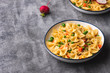 Pasta with vegetable food background