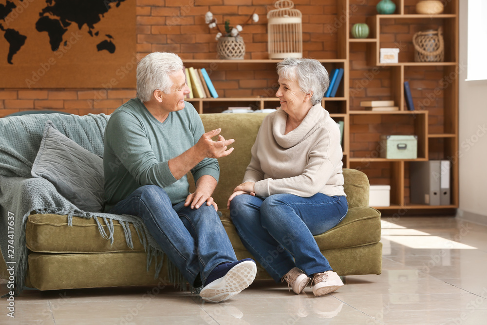 Portrait of elderly couple in nursing home