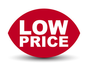 red vector banner low price