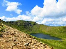Helvellyn And Red Tarn, Lake District, Cumbria, United Kingdom