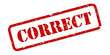 Correct Rubber Stamp Vector