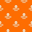 © ylivdesign - Cricket ball pattern vector orange for any web design best