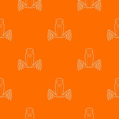 Canvas Print - Robot spider pattern vector orange for any web design best