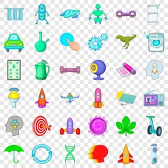 Wall Mural - Laboratory icons set. Cartoon style of 36 laboratory vector icons for web for any design