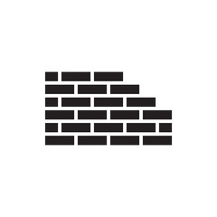 Wall Mural - brick wall vector icon
