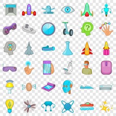 Wall Mural - Future technology icons set. Cartoon style of 36 future technology vector icons for web for any design