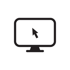 Wall Mural - monitor cursor vector icon