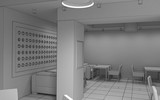 Fototapeta Do przedpokoju - restaurant, interior visualization, 3D illustration