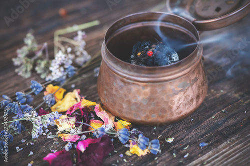 Obraz na plátně Räucherritual