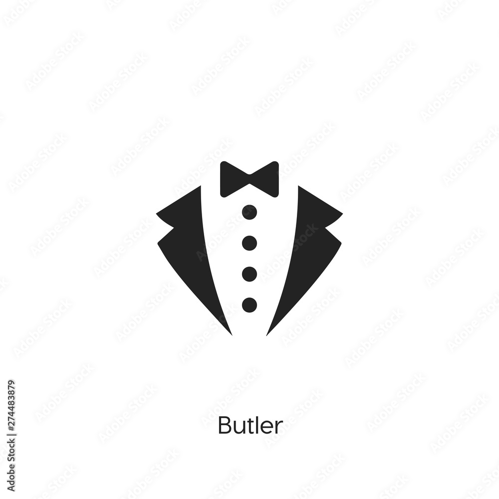 Praca wektorowa bez tantiem: butler icon. butler vector symbol. Linear ...