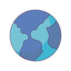 Wall Mural - world planet earth isolated icon