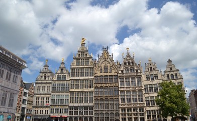 Wall Mural - 16th century Guildhouses at Grote Markt, in Antwerpen, Belgium