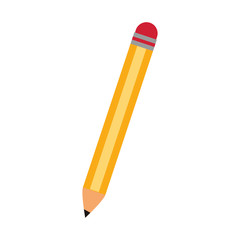 Sticker - Pencil with eraser school symbol isolated