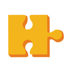 Sticker - Puzzle piece symbol isolated cartoon