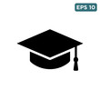 graduation cap icon vector