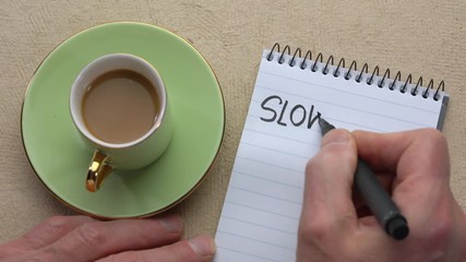 Canvas Print - desktop-notebook-slow-down-1
