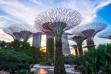 Fototapete - Singapore travel concept, landmark and popular for tourist attractions