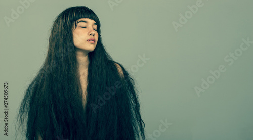 Hairy Girl Portrait As Lonely Broken Heart Lady Shampoo Haircare