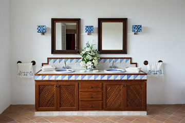 Bathroom in an old Spanish style