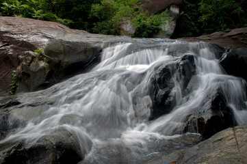 Khlong Pla Chang Waterfall Beautiful work in national parks Rayong Thailand