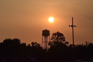 Wall Mural - Small Town Sunset