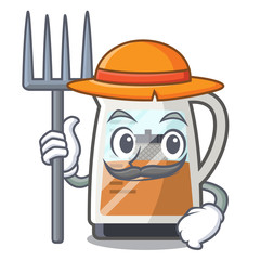 Sticker - Farmer tea maker isolated with the mascot