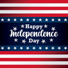 Wall Mural - happy independence day card with flag