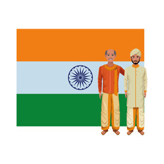 Sticker - indian men avatar cartoon character