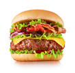 © Pineapple studio - fresh cheeseburger on white background