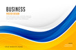 © starlineart - abstract bright blue and yellow wave business banner
