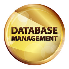 Database Management Abstract Brown Round Button