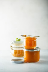 Poster - Homemade apricot jam in jars