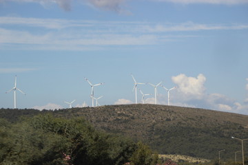 wind turbine in field