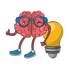 Poster - Human brain intelligence and creativity cartoons