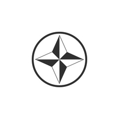 Poster - Compass icon template black color editable. Compass symbol Flat vector sign isolated on white background. Simple logo vector illustration for graphic and web design.
