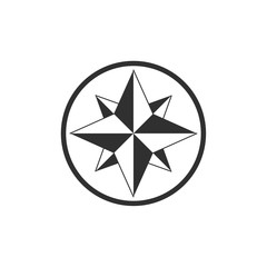 Poster - Compass icon template black color editable. Compass symbol Flat vector sign isolated on white background. Simple logo vector illustration for graphic and web design.