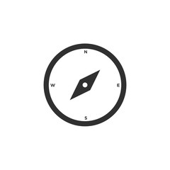 Aufkleber - Compass icon template black color editable. Compass symbol Flat vector sign isolated on white background. Simple logo vector illustration for graphic and web design.