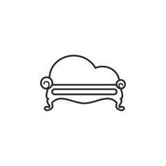 Poster - sofa furniture couch icon template black color editable. sofa furniture symbol Flat vector sign isolated on white background. Simple logo vector illustration for graphic and web design.