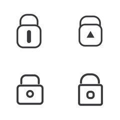 Wall Mural - set of simple lock vector illustration suitable for icon.
