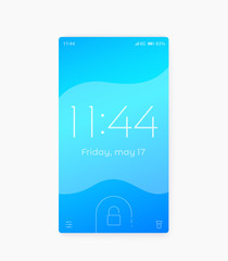 Canvas Print - smart phone lock screen, vector design