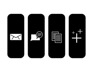 Sticker - bars infographics labels with business icons