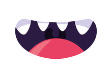 Comic Mouth With Teeth Icon