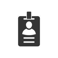 Aufkleber - Press card icon template black color editable. Business card symbol Flat vector sign isolated on white background. Simple logo vector illustration for graphic and web design.