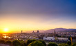 The sunset over Florence, capital of Italy’s Tuscany region.