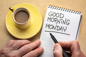 Canvas Print - good morning monday note