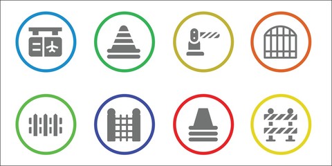 Wall Mural - barrier icon set