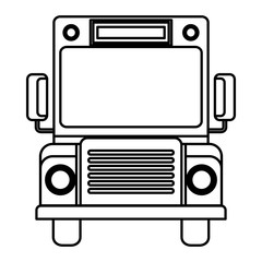 Sticker - school bus transport isolated icon