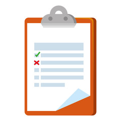 Poster - checklist clipboard document isolated icon