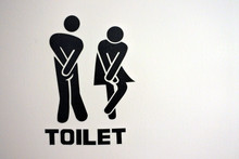 Urinary Urgency Toilet Sign For Men And Women