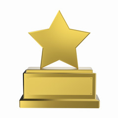 Wall Mural - gold star trophy